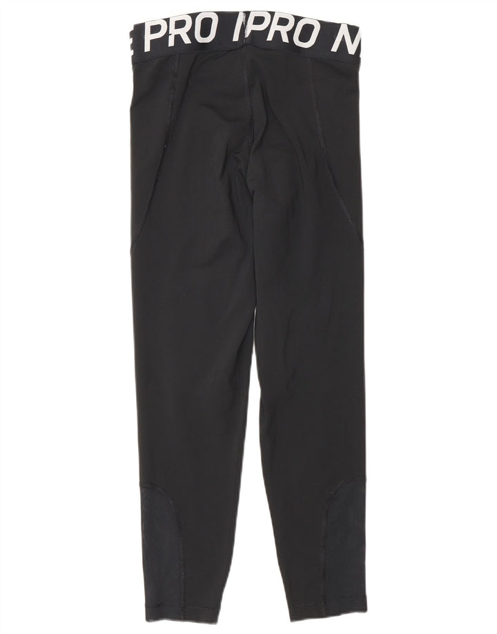 Leggings femininas Nike Graphic pequenas esportivas pretas de poliéster