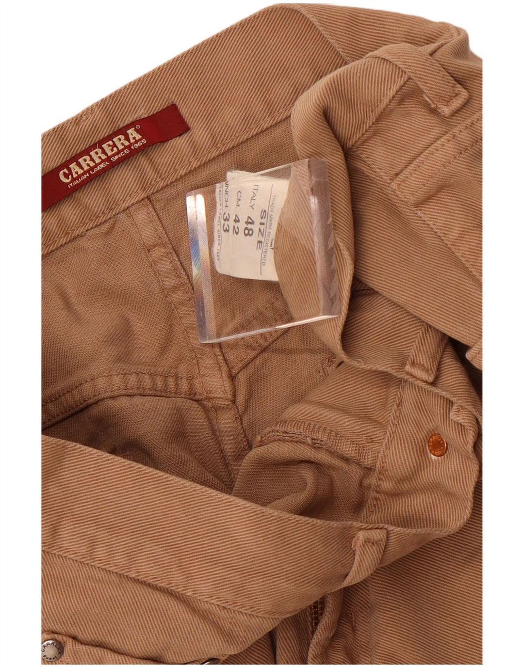 Carrera Mens 700 Straight Jeans W33 L28 Algodão Marrom