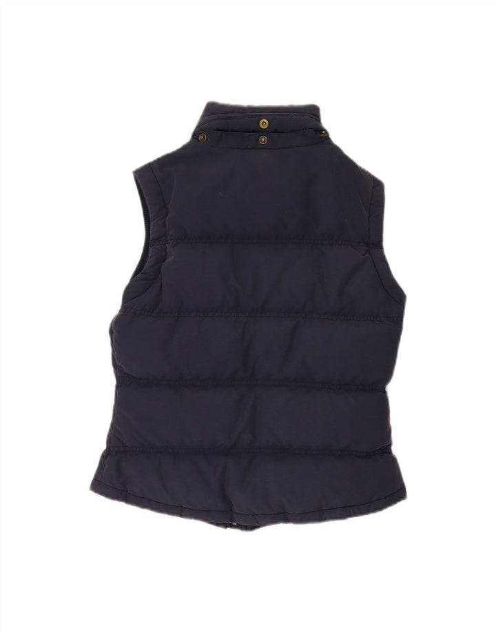 JACK WILLS Womens Padded Gilet UK 8 Small  Navy Blue Cotton Vintage Jack Wills and Second-Hand Jack Wills from Messina Hembry 