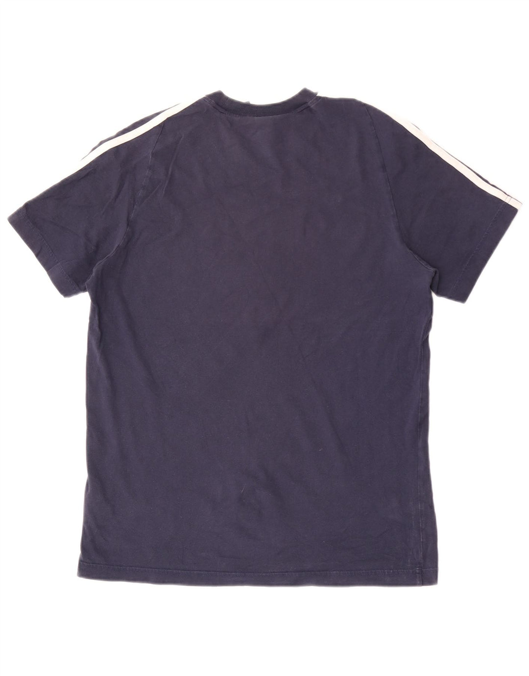 Adidas Mens Camiseta Top Médio Algodão Azul Marinho