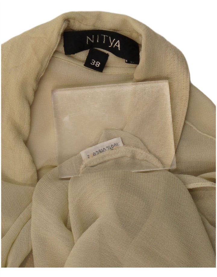 Blusa feminina Nitya transparente UE 38 viscose bege médio