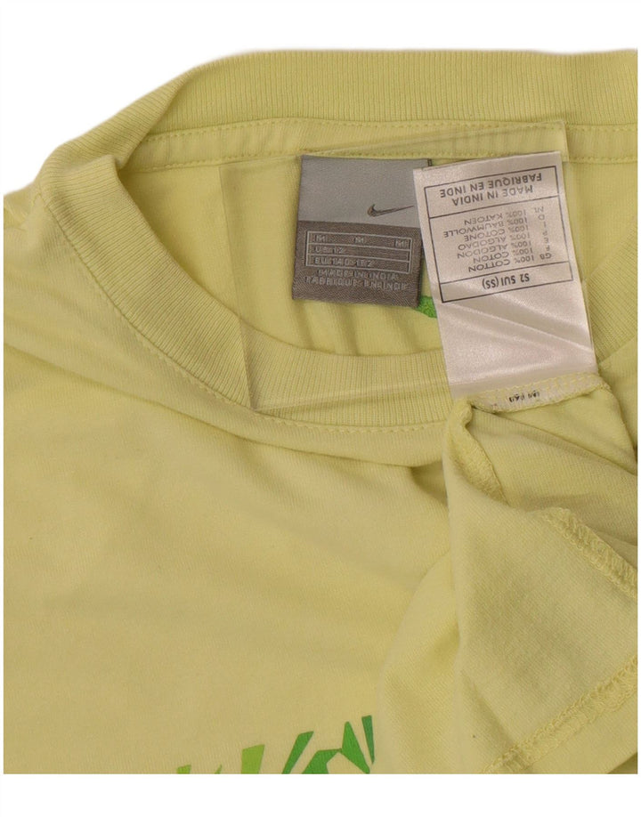 Camiseta Nike Boys Graphic Top 10-11 Anos Médio Algodão Amarelo