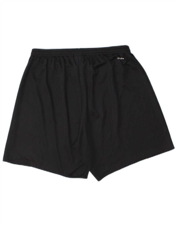 Shorts esportivos masculinos Adidas grande poliéster preto