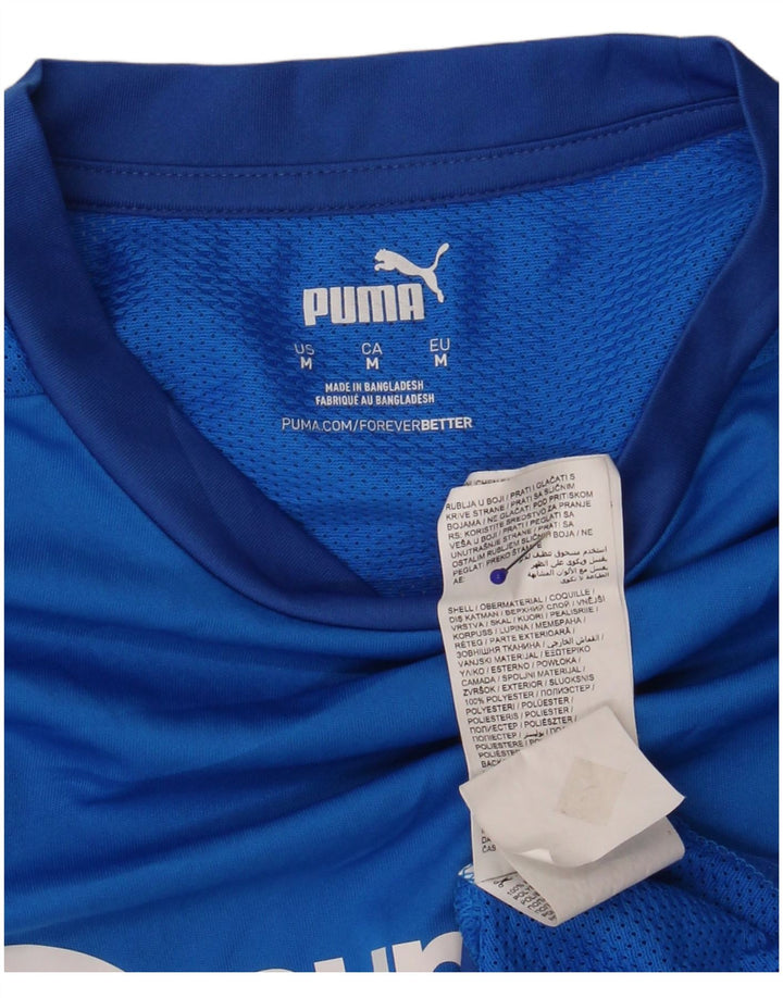 Camiseta masculina Puma Graphic Top Azul Médio Poliéster