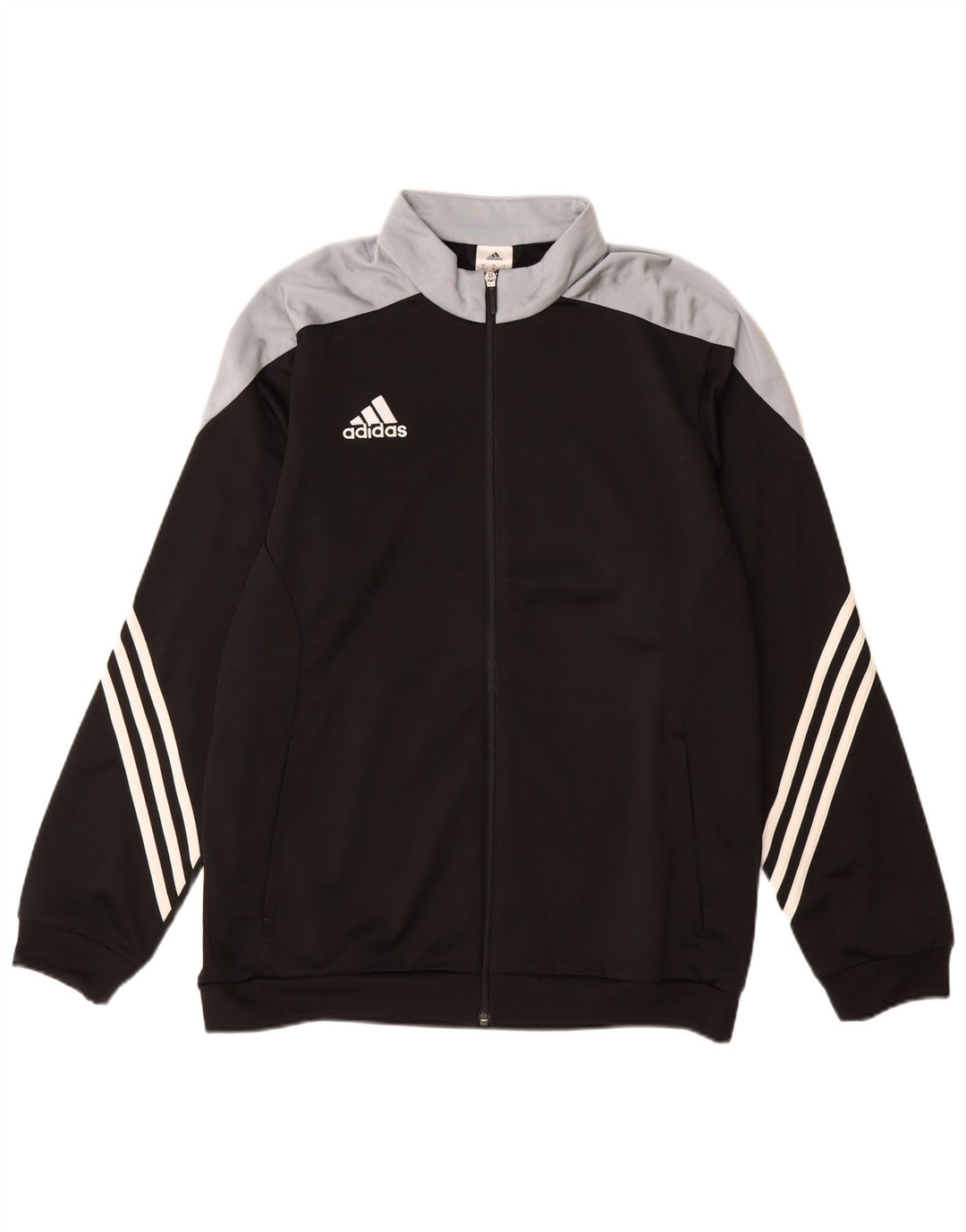 ADIDAS Mens Tracksuit Top Jacket Grande Preto Colourblock Poliéster