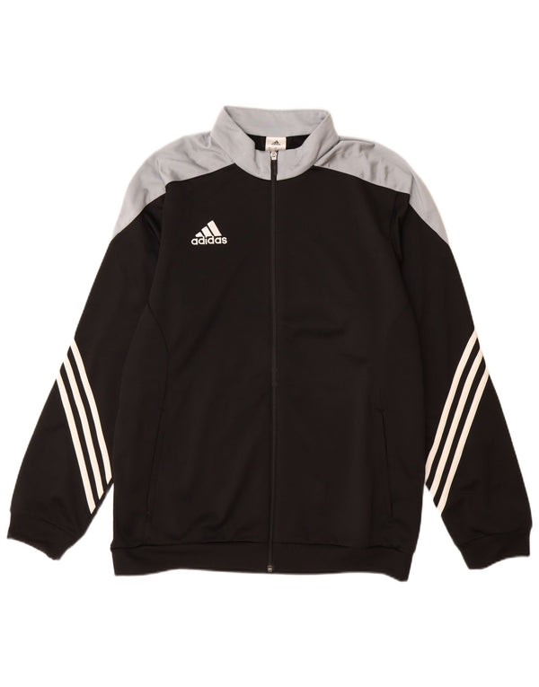 ADIDAS Mens Tracksuit Top Jacket Grande Preto Colourblock Poliéster