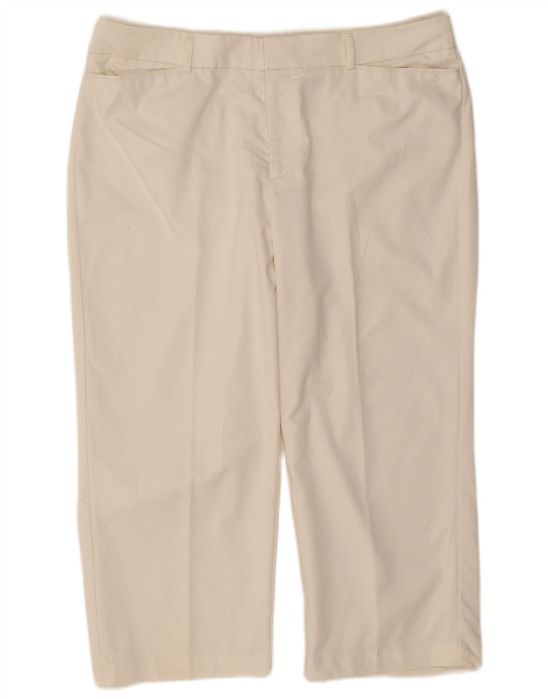 Calça capri feminina DOCKERS reta US 16 2XL W36 L22 algodão branco