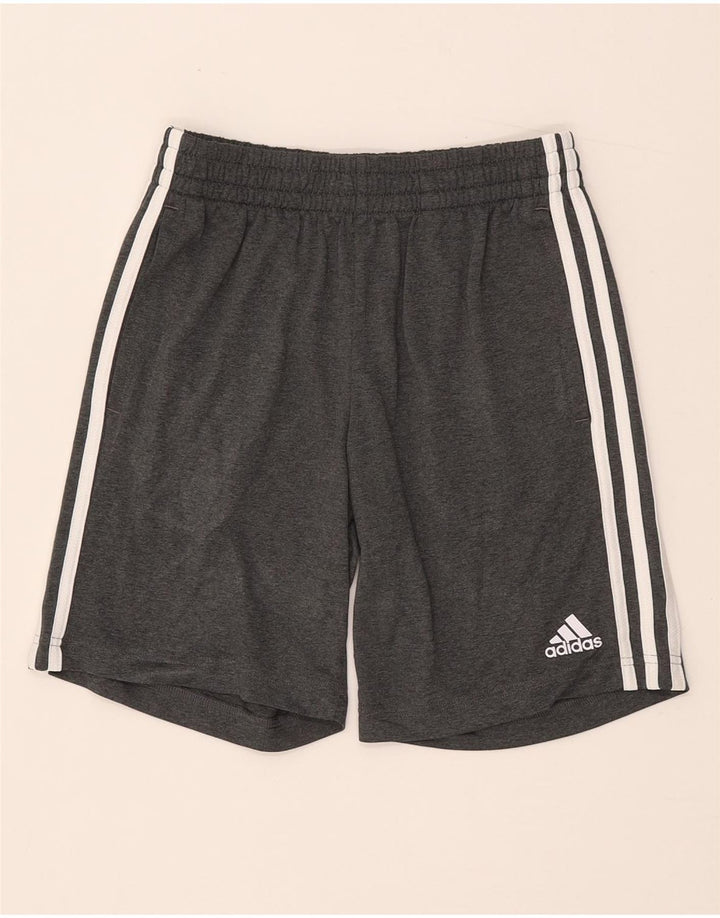 Shorts esportivos masculinos Adidas 11-12 anos cinza poliéster