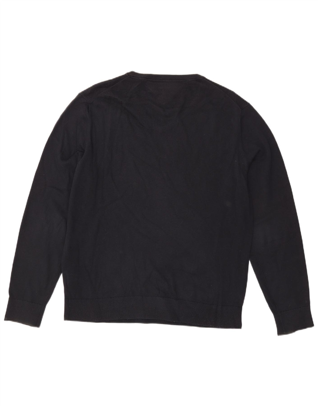 Suéter masculino TOMMY HILFIGER com decote em V XL azul marinho algodão