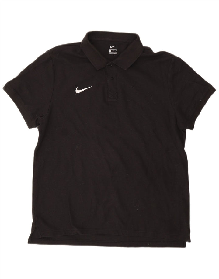 Camisa polo masculina Nike XL preta de algodão