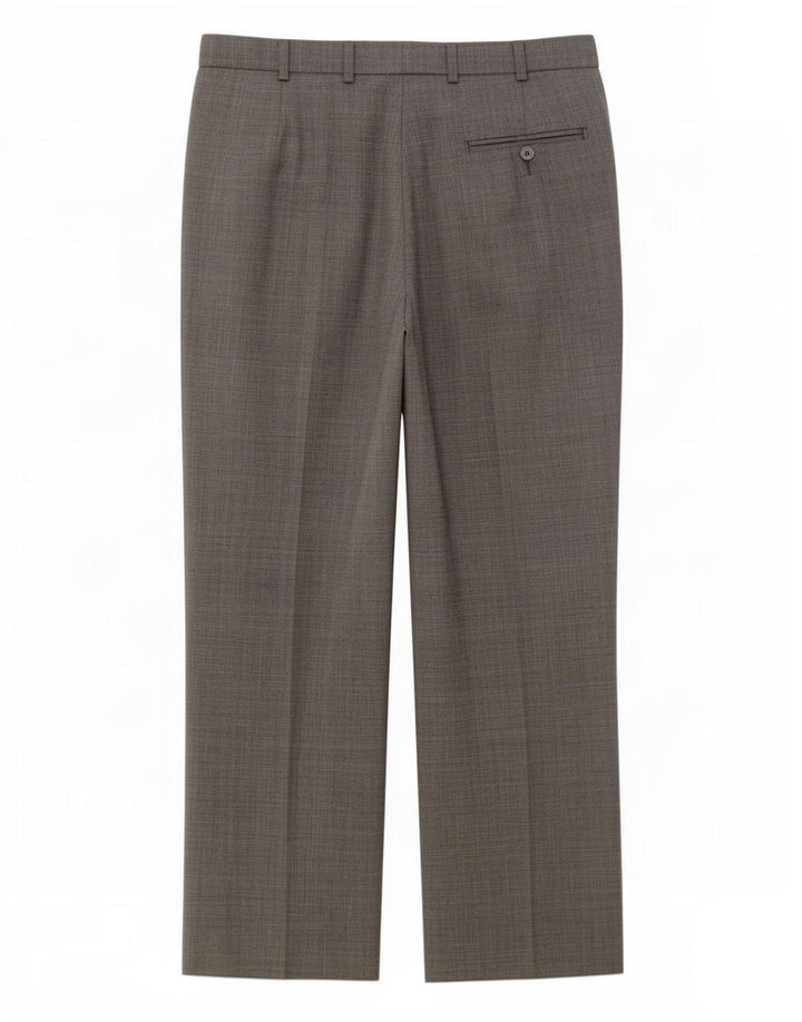 Calça masculina de ajuste regular Marks & Spencer W34 L29 poliéster cinza