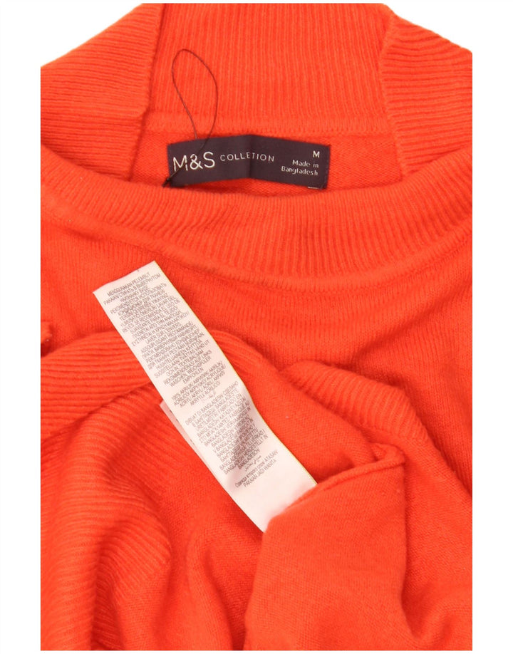 Suéter feminino Marks & Spencer com gola tartaruga Reino Unido 14 médio laranja
