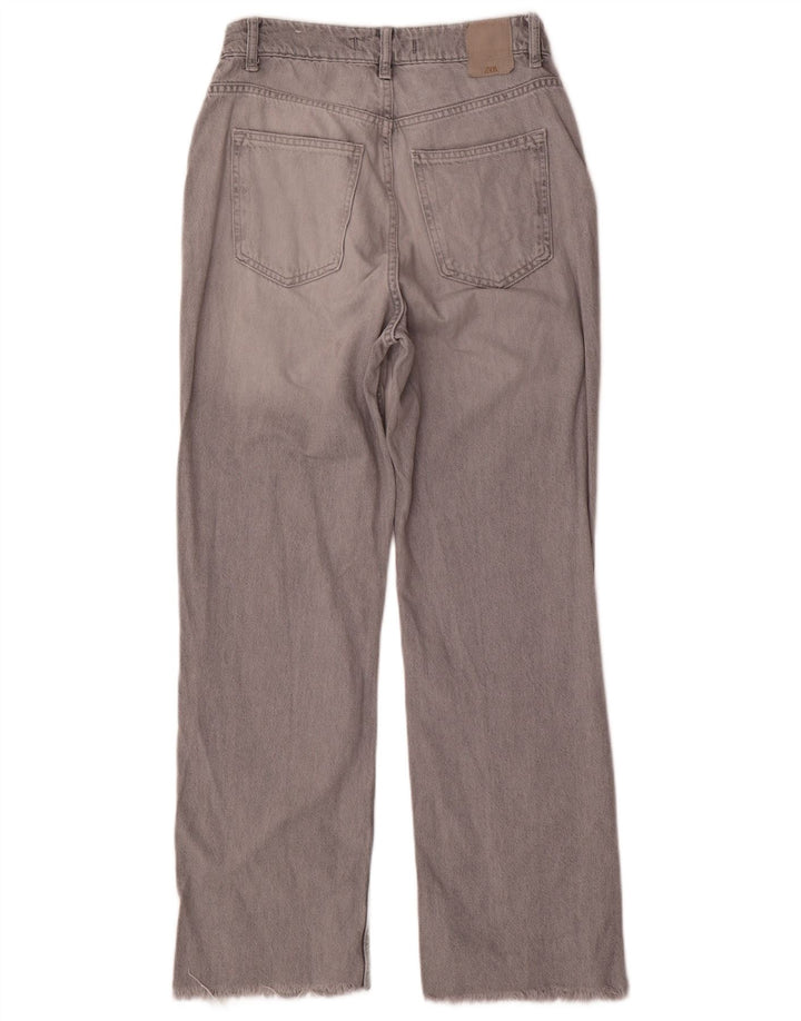 Calça jeans reta feminina Zara EU 38 pequena W28 L29 cinza