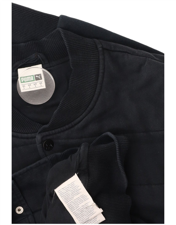 Jaqueta bomber masculina PUMA UK 40 grande algodão azul marinho