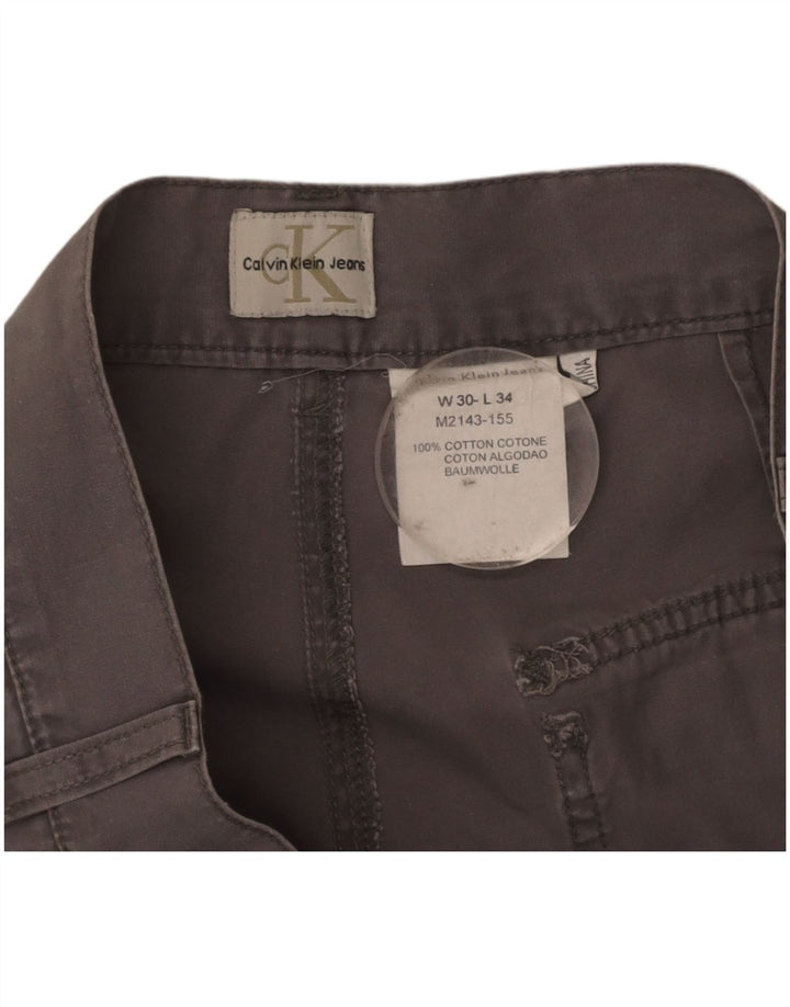 Calça cargo reta masculina CALVIN KLEIN W30 L34 algodão cinza