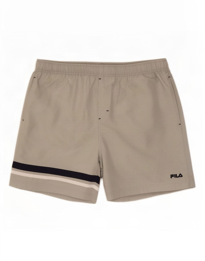 Shorts de natação masculino Fila XL cinza Colourblock poliéster