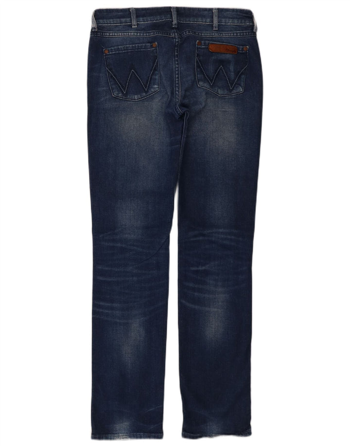 Jeans Wrangler feminino reto W30 L32 algodão azul