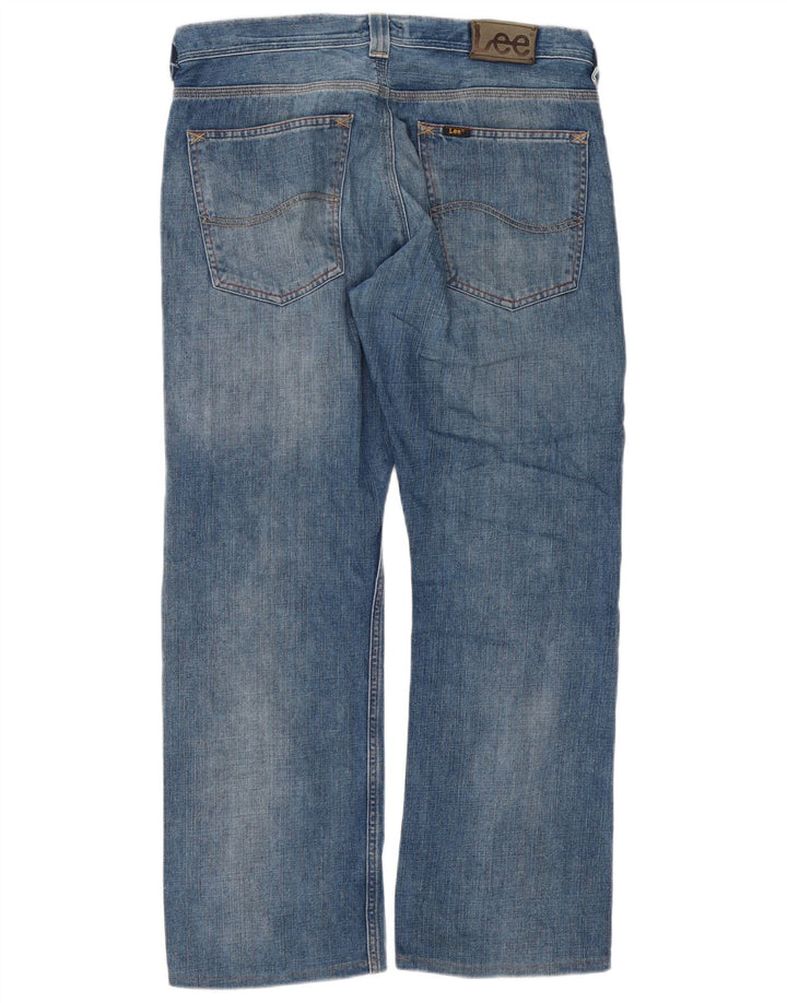 LEE Mens Kent Loose Jeans W32 L32 Azul Algodão