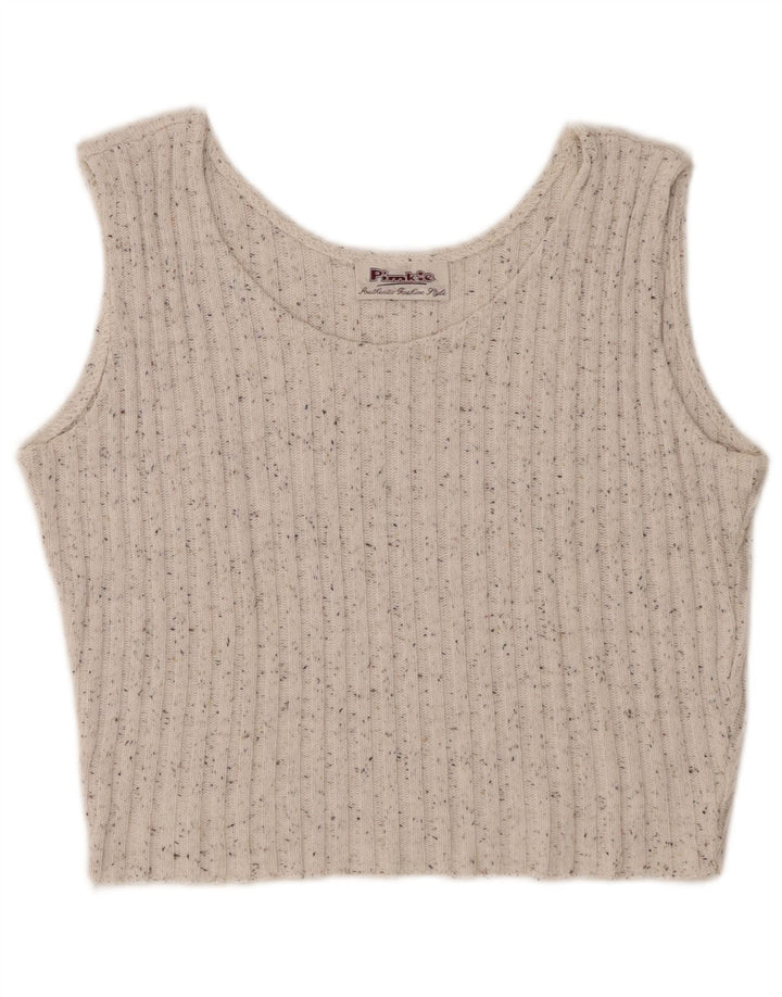 Regata feminina PIMKIE com colete curto Reino Unido 12 médio esbranquiçado manchado