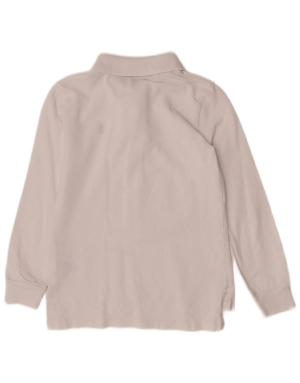 Camisa polo masculina Polo Ralph Lauren de manga comprida de ajuste regular 6-7 anos branca