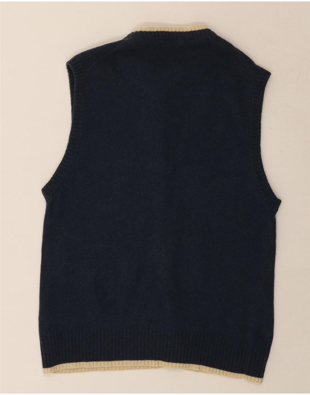 Suéter cardigã feminino sem mangas Sergio Tacchini Reino Unido 12 médio azul marinho