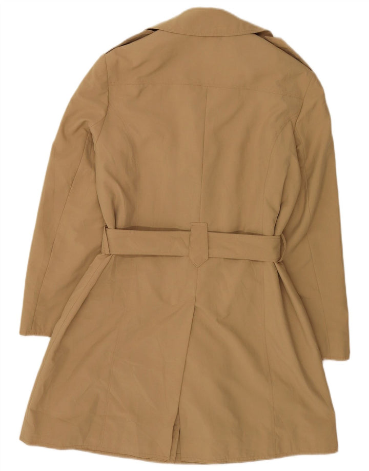 Casaco trench feminino Marks & Spencer Petite Reino Unido 12 poliéster cáqui médio