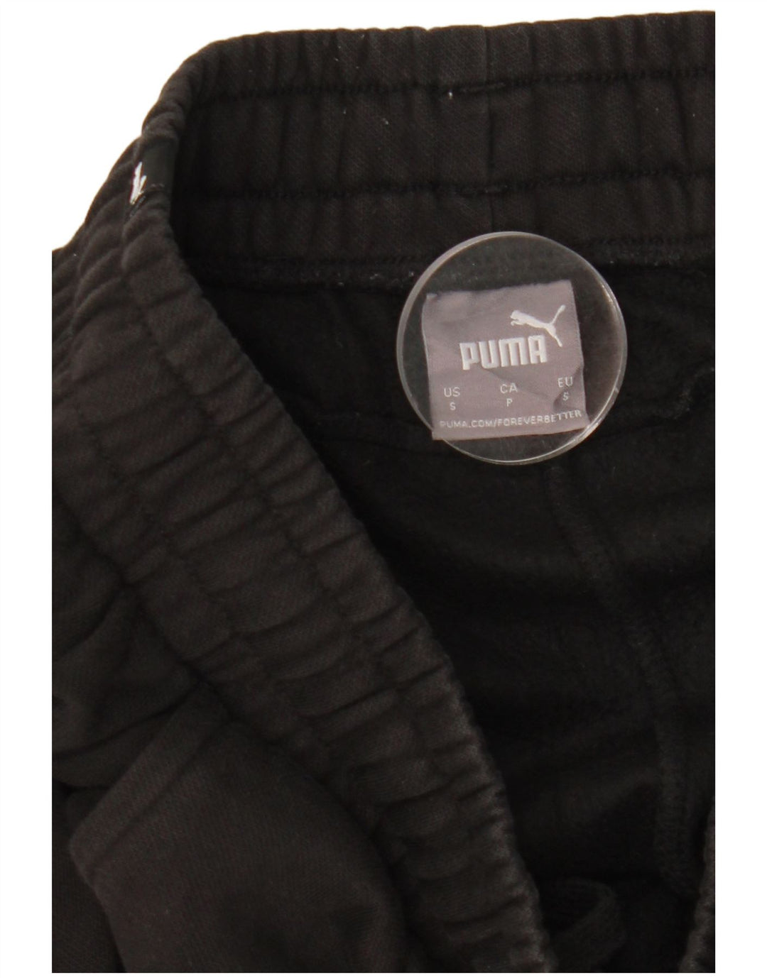 Calça de treino masculina Puma Joggers pequeno algodão preto
