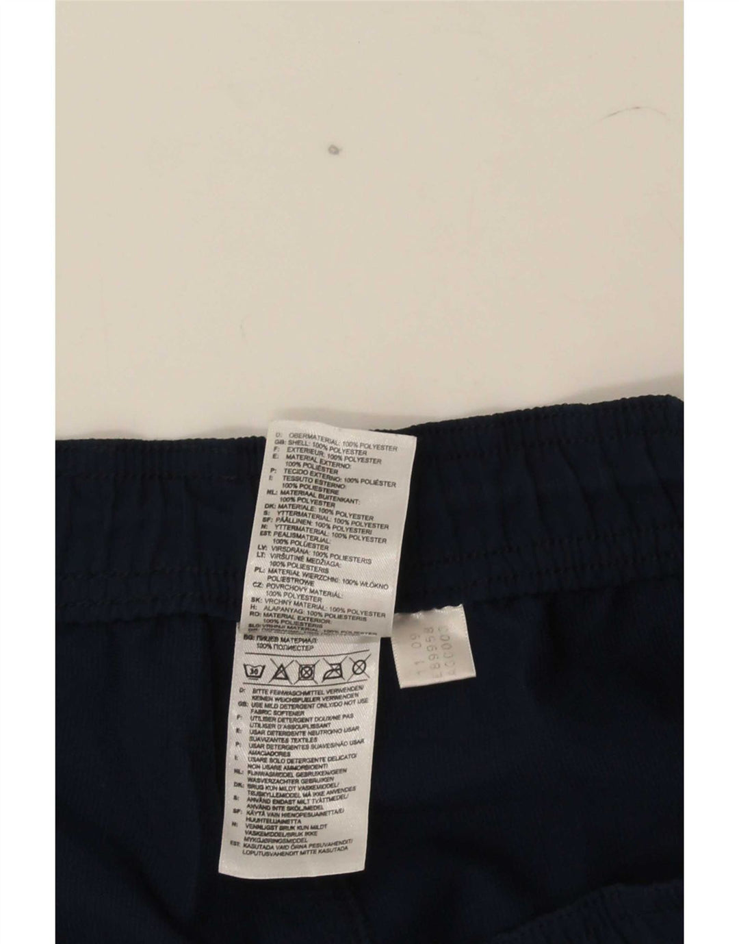Shorts esportivos masculinos Adidas grandes poliéster azul marinho