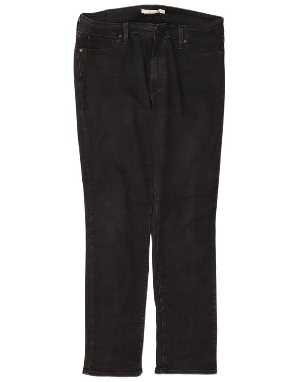 Calça jeans feminina Levi's 712 Slim W32 L32 algodão preto