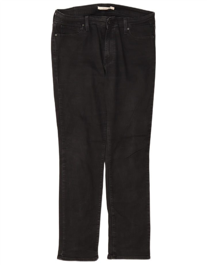 Calça jeans feminina Levi's 712 Slim W32 L32 algodão preto