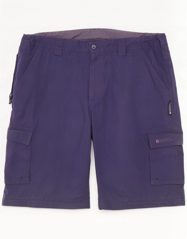 Mountain Warehouse Mens Cargo Shorts XL W38 Poliéster Azul Marinho