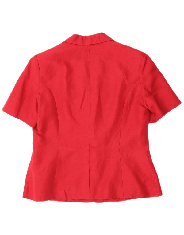 Jaqueta blazer feminina Cacharel manga curta com 3 botões IT 44 médio vermelho