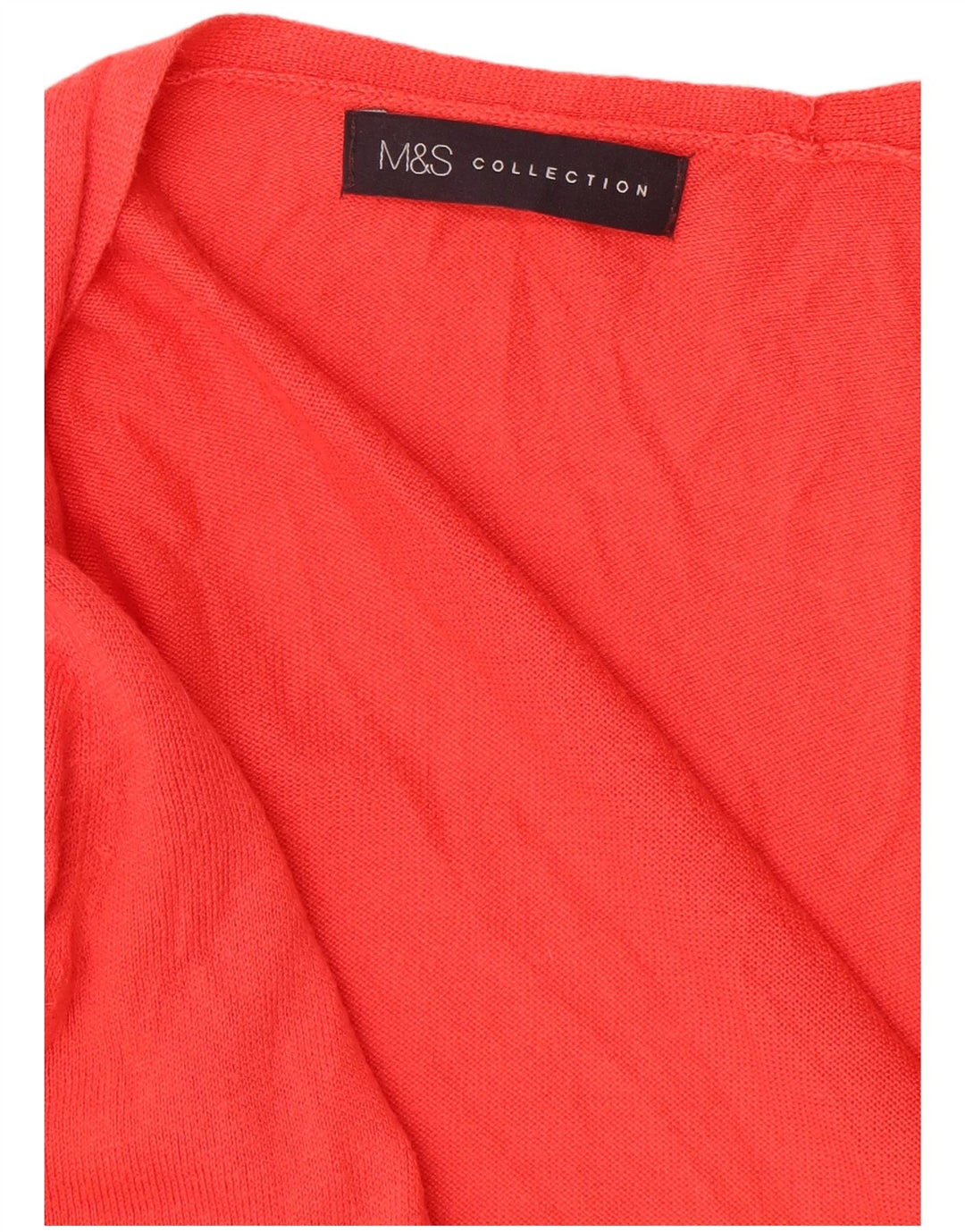 Suéter de cardigã aberto feminino Marks & Spencer UK 12 vermelho médio
