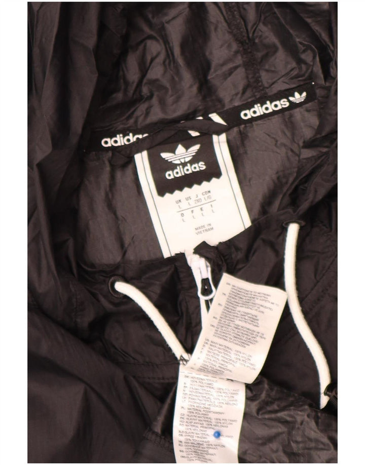 Adidas Mens Hooded Rain Jacket UK 40 Grande Preto Nylon