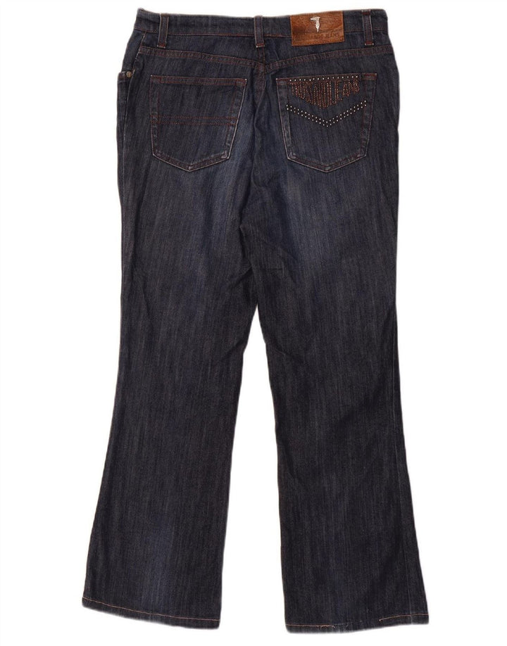 Jeans Bootcut feminino TRUSSARDI W33 L26 algodão azul marinho