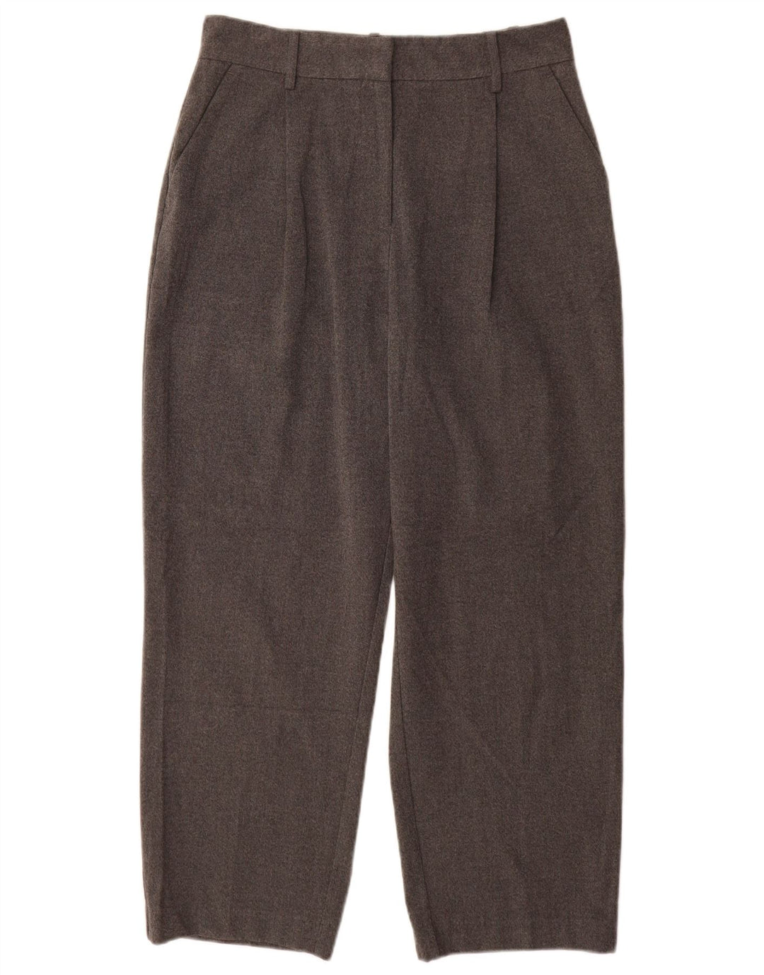 Calça Chino Feminina Zara Cintura Alta Pegged Médio W28 L27 Poliéster Cinza