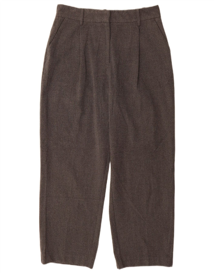 Calça Chino Feminina Zara Cintura Alta Pegged Médio W28 L27 Poliéster Cinza