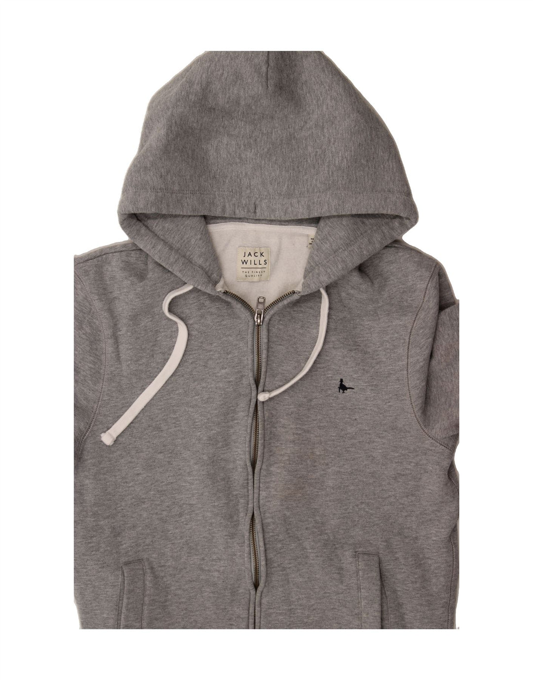 JACK WILLS Boys Zip Hoodie Sweater 13-14 Years Grey Cotton Vintage Jack Wills and Second-Hand Jack Wills from Messina Hembry 