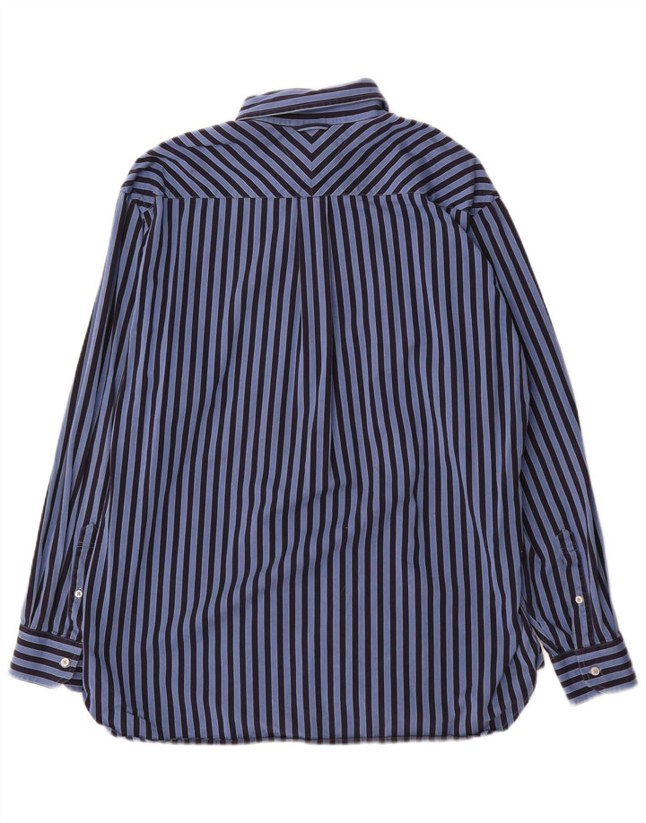 Camisa masculina Tommy Hilfiger listrada azul médio