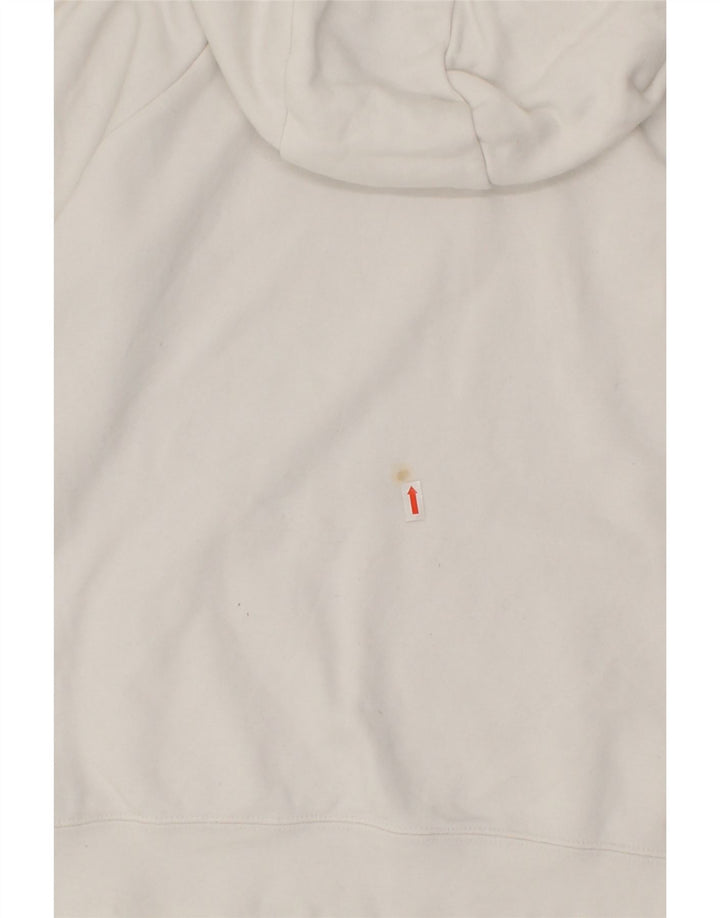 NIKE Womens Oversized Hoodie Jumper UK 6 XS White Cotton Vintage Nike and Second-Hand Nike from Messina Hembry 