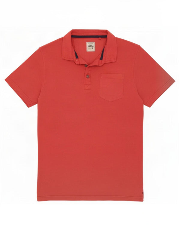 Camisa polo masculina Fat Face grande algodão rosa