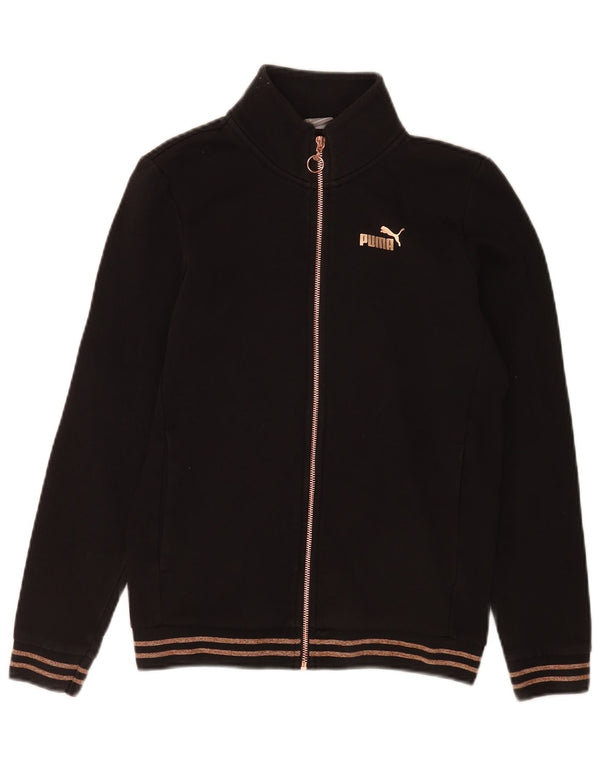 Puma Womens Tracksuit Top Jacket UK 6 XS Preto Listrado
