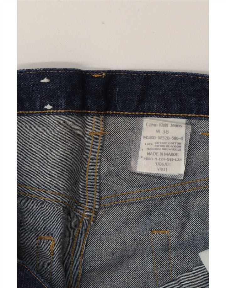 Calça jeans reta masculina Calvin Klein W38 L30 azul marinho algodão