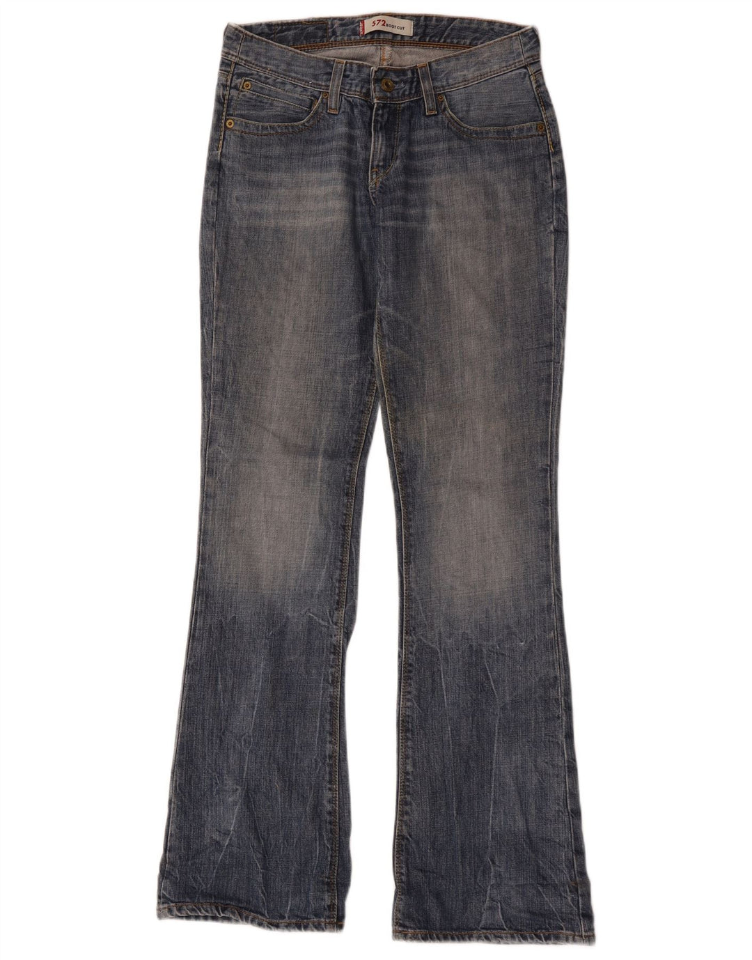 Calça jeans feminina Levi's 572 Bootcut W28 L34 azul algodão