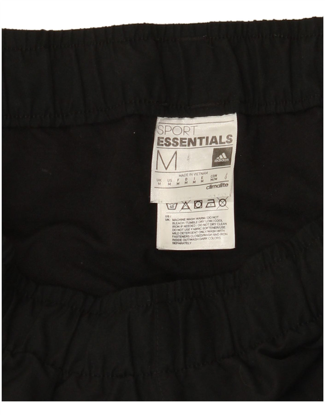 ADIDAS Mens Climalite Calças de treino Joggers Médio Preto Poliéster