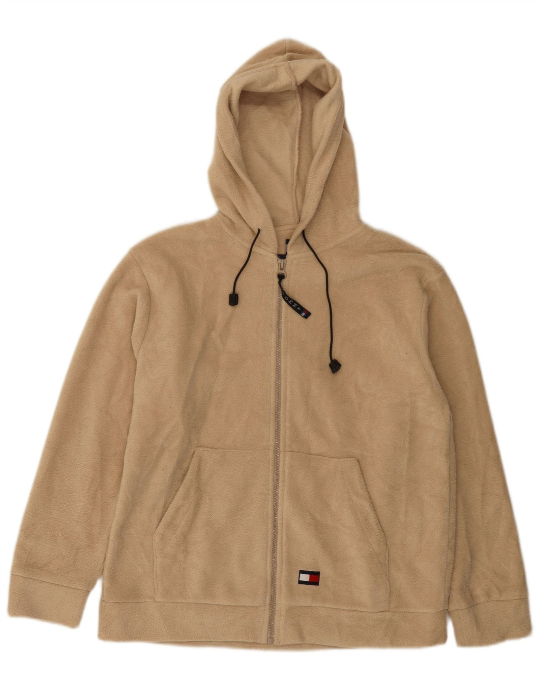 Jaqueta de lã com capuz feminina Tommy Hilfiger Reino Unido 18 XL poliéster bege