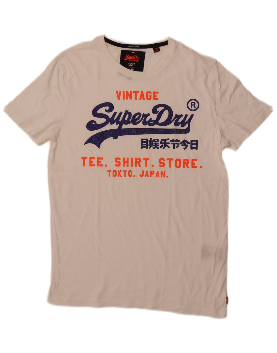 Camiseta masculina gráfica SUPERDRY grande algodão branco