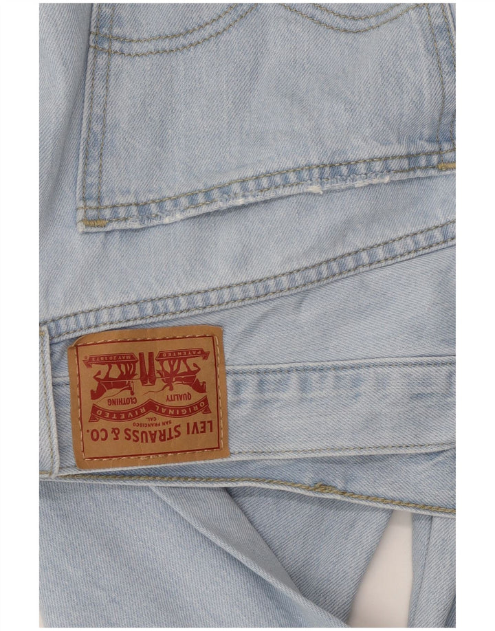 Calça jeans reta masculina Levi's desgastada W36 L30 azul
