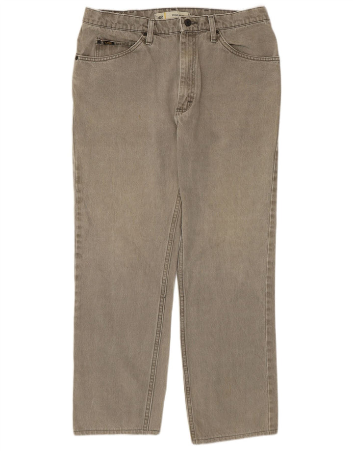 Jeans retos masculinos LEE W36 L29 algodão cinza