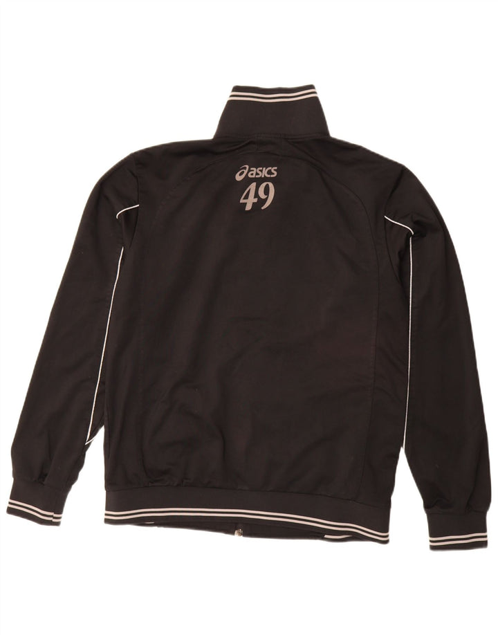 Asics Mens Graphic Tracksuit Top Jacket Pequeno Poliéster Preto